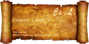 Cserni Lipót névjegykártya